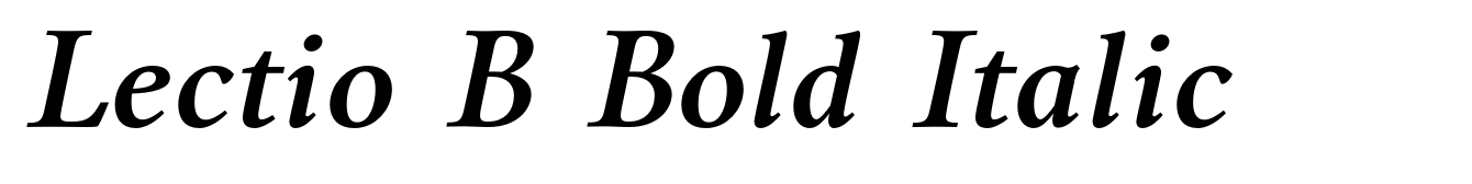 Lectio B Bold Italic
